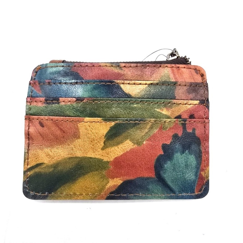 Patricia Nash Cassis Leather ID Credit Card Case Watercolor Butterfly Wallet - Picture 2 of 5